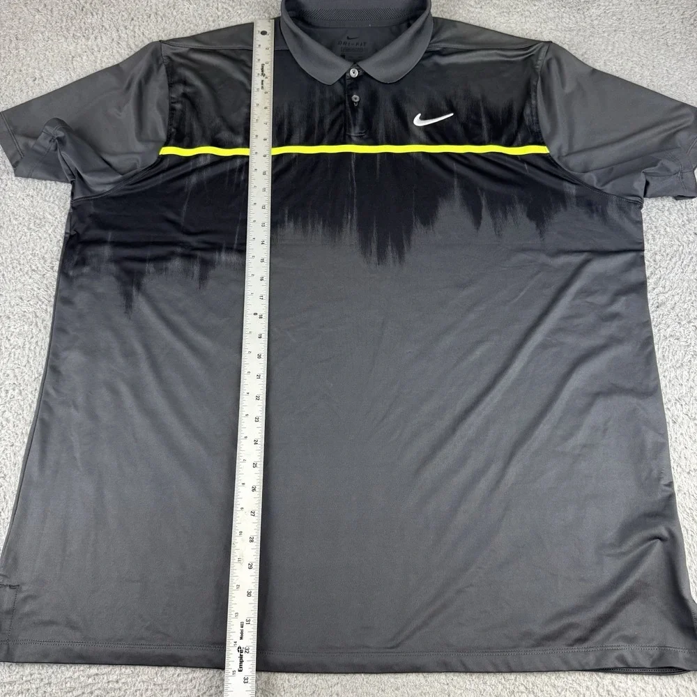 Nike Dri-FIT Polo Shirt Mens Xxl Gray CN6806-070 Golf Performance Athletic